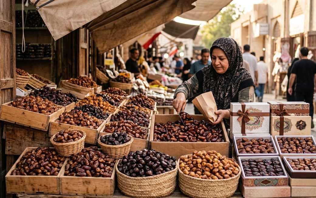 خرما و خوراکی‌های مناسب حمل