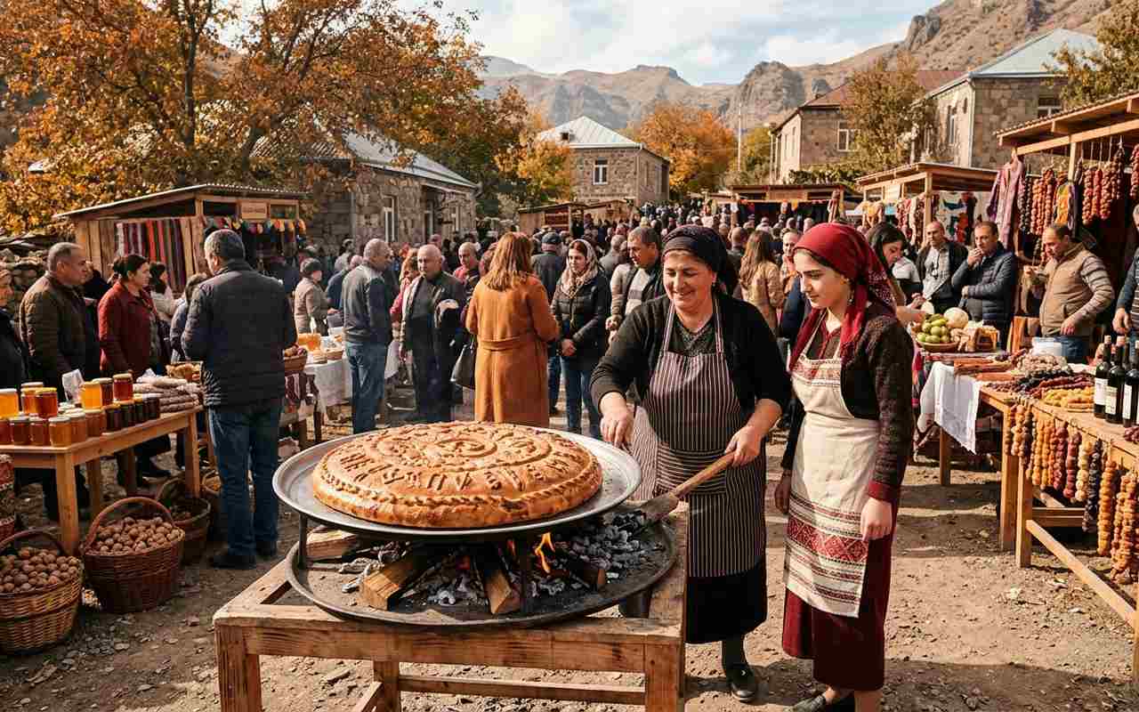 پخت نان شیرین گاتا در جشنواره وایوتس‌جور